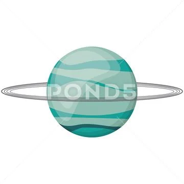 Uranus planet space image Stock Illustration