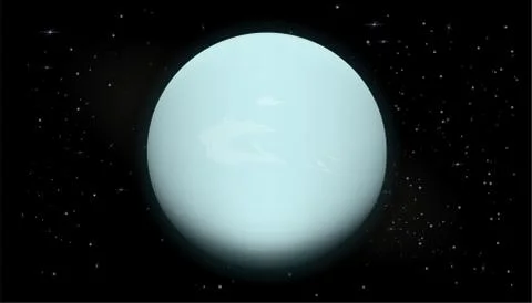 Uranus planet in space with stars. Vector Illustration. Illustrazione stock