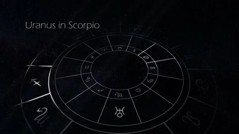 Uranus in Scorpio, astrology Stock Footage 226173804