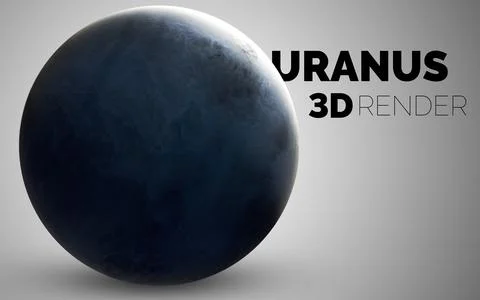 Uranus. Set of solar system planets rendered in 3D. Elements of this image Stockillustratie