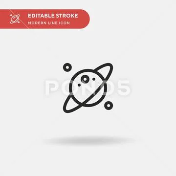 Uranus Simple vector icon. Illustration symbol design template for web mobile Stock Illustration