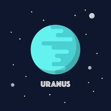 Uranus on space background Stock Illustration
