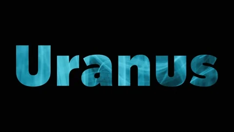 Uranus written on black - 4K video Stock Footage 152734457
