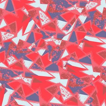 Urban abstract geometry seamless pattern with grunge curved lines and spots Stock Illustration