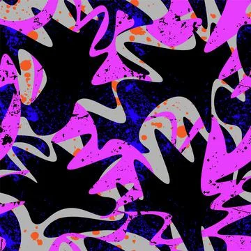 Urban abstract seamless pattern with wave vector elements 스톡 일러스트