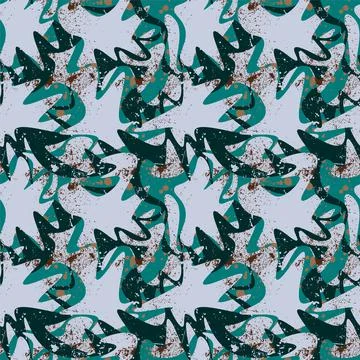 Urban abstract seamless pattern with wave vector elements Stock Illustration