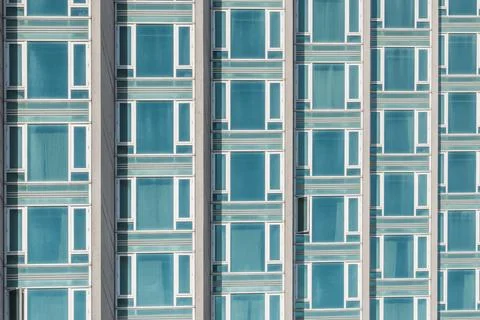 Urban Architectural Geometric Window Pattern Stock Photos