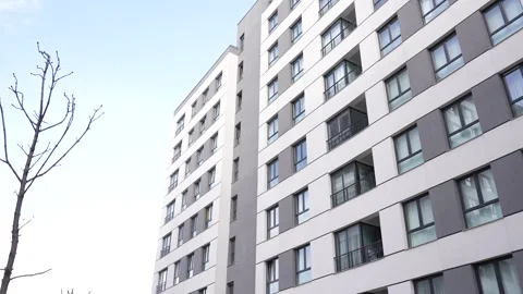 Urban Architecture with Bare Tree in Foreground Video stock 311433744