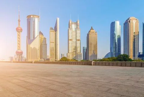 Urban architecture landscape road and skyline Stock Photos