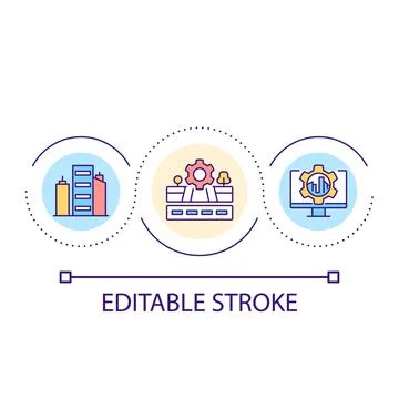 Urban area development loop concept icon Illustrazione stock