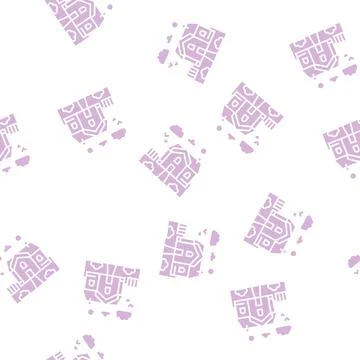 Urban area glyph seamless pattern Stockillustratie