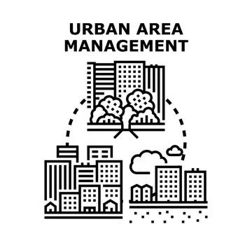 Urban area management planning development concept illustration Stock Illustration