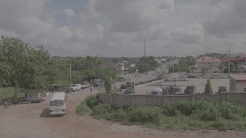 Urban Area Moving Road Network Elevated - Ungraded Stock Footage 322541305