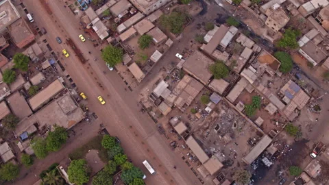 Urban Area Viewed Developing City Aerial - Graded Stock Footage 322533451