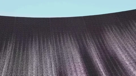 An urban artificial waterfall on a high wall in Dubai. Sunny summer day Stock Footage 311805551