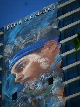 Urban Artwork on a skyscraper Stock Photos