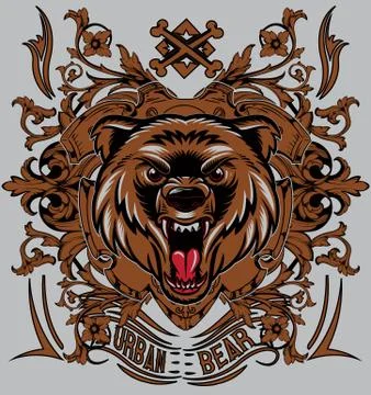 Urban bear Stock Illustration