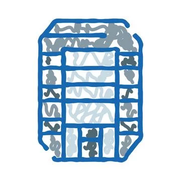 Urban building architecture drawing representing business development Ilustración de archivo