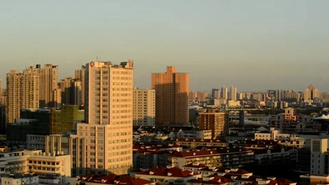 Urban building complex at sunset Stock Footage 183254238