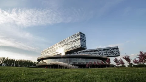 Urban building, evening Stock Footage 105903933