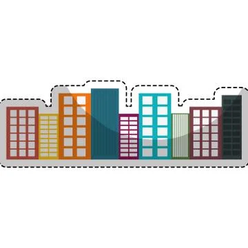 Urban building icon Ilustración de archivo