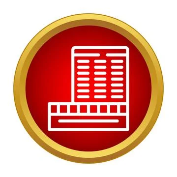 Urban building icon representing architecture and apartments Ilustración de archivo