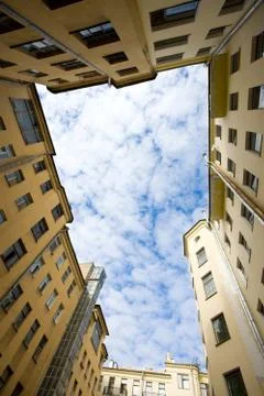Urban Cell yard Foto stock