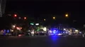 Urban City Intersection At Night Police Car With Flashin Lights 4K 4k or 4k+ Resolution
