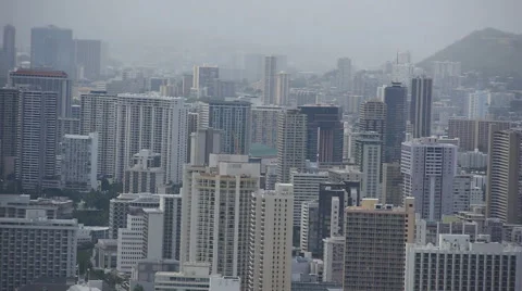Urban city long zoom in Stock Footage 47581389