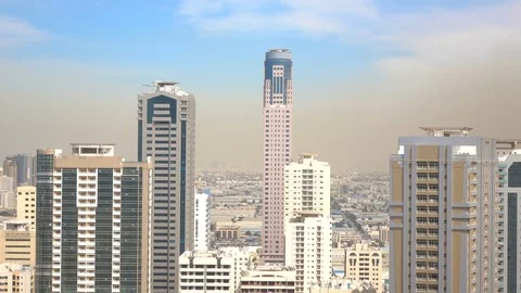 Urban city panoramic view Stock Footage 85357004