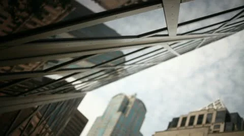 Urban City Tracking Reflection, New Building Stock-Footage 11048859