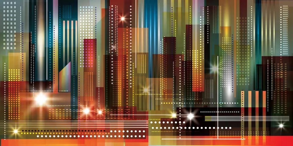 Urban cityscape vector background Stock Illustration