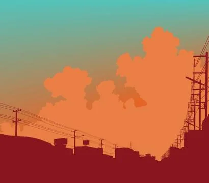 Urban clouds Stock Illustration
