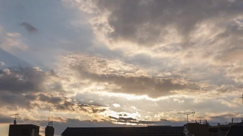 Urban Clouds Time Lapse Video stock 98134584