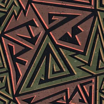 Urban color geometric seamless pattern Stock Illustration