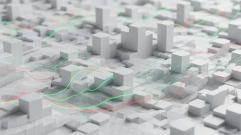 Urban connectivity network Stock Illustration
