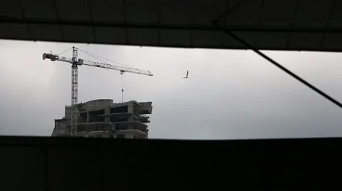 Urban Construction Cinematic Reflection Видео 54370495
