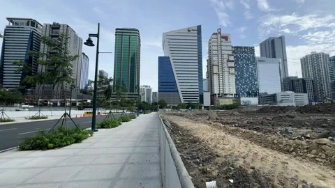 Urban Construction Site and Skyline in BGC 4k 60fps Stock Footage 339205859