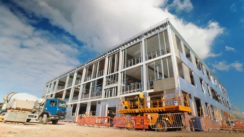 Urban construction timelapse Stock Footage 89701792