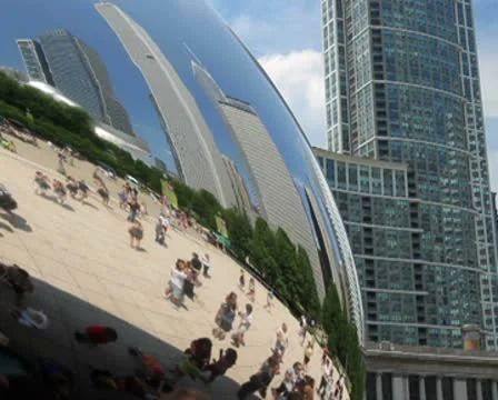 Urban Crowd Reflection Stock Footage