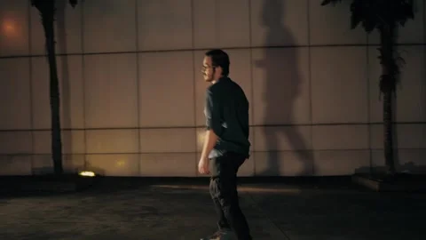 Urban Dancer Performing in Slow Motion Stock Footage 303523881