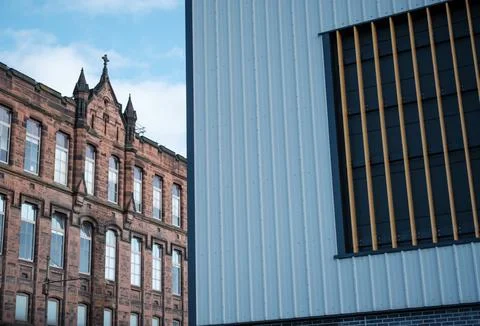 Urban Data Centre Encroachment Contrast Foto stock