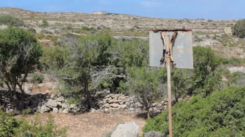 Urban Desrt With Sign Video stock 33802116