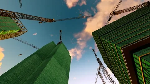 Urban development and construction site Stock Footage 331070821