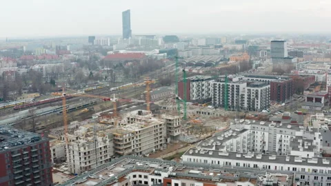 Urban Development and Housing Construction in Wroclaw, Poland 库存影片 315949421