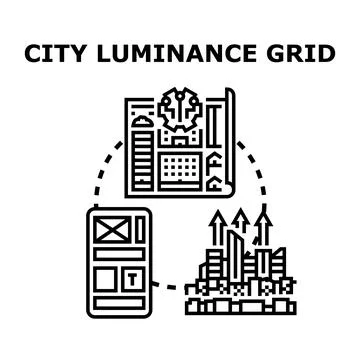 Urban development planning and smart city analytics concept Stock Illustration