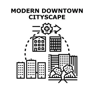 Urban development planning for smart city infrastructure Stock Illustration
