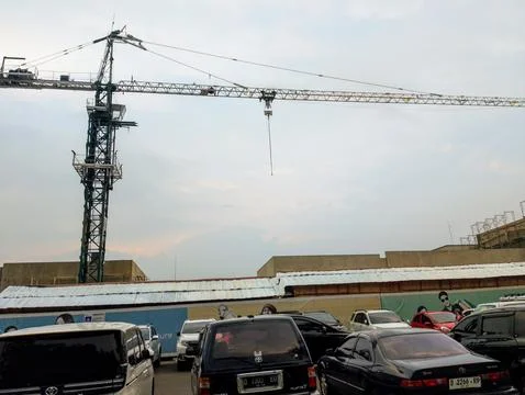 Urban Development in Progress: A Construction Site in Indonesia Stock Photos