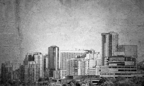 Urban development project Stock Illustration