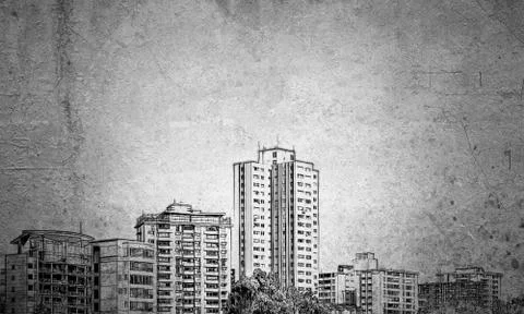 Urban development project Stock Illustration